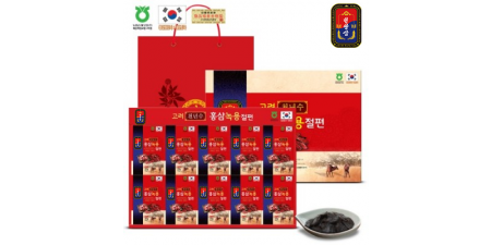 국산 고려천년수홍삼녹용절편+쇼핑백무료증정